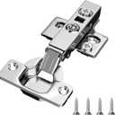 HOSOM Full Overlay Soft Close Cabinet Hinges, 10 Pack Cabinet Door Hinges, Frameless Cabinet Hinges for Kitchen Cabinet Doors, 110 Opening Angle 3-Way Adjustment Concealed European Hinges