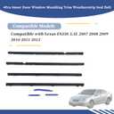 4Pcs Inner Door Window Moulding Trim Weatherstrip Seal Belt Fit for Lexus ES350 3.5L 2007-2012 Replace 68171-33080 68172-33080 68173-33070 68174-33070 Front Rear Door Glass Weatherstrip