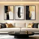 Large Wall Art For Living Room,3 Piece Framed Wall Art for Wall Decorations Living Room Minimalist Wall Art Canvas Prints Paintings Artwork for Walls,Hallway,Office Wall Decor 24x36 Inch, 3pc