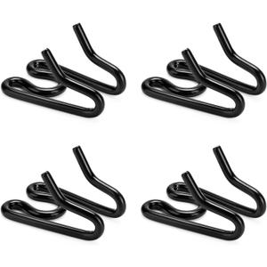 Dog Collar Extra Links Designed for Training Collars (4 Pack) Steel Chrome Plated Dog Training Collar Links (4.00mm, Black)