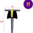 DecoPac Grad Hat Cupcake Toppers, 24 Graduation Cake Pics, Black Grad Hat DecoPics, Food Safe Cake Decorations - 24 Pack