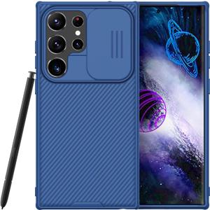 Nillkin Galaxy S24 Ultra Case with Camera Cover, CamShield Pro for Samsung S24 Ultra 5G Phone Case, Slim Fit Thin Shockproof Cover (6.8 inch) (Blue)