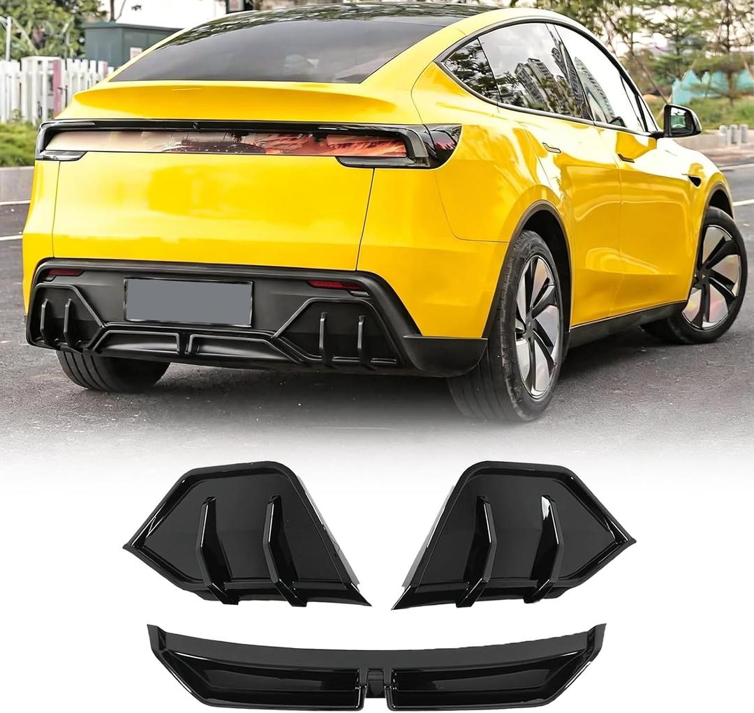 skkyoro Rear Bumper Diffuser Lip 3pcs for Tesla Model Y Juniper 2025 2026