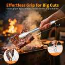 16 Inch Grilling Accessories Set, Heavy Duty Stainless Steel BBQ Accessories Tools and Grill Accessories for Outdoor Grill with Spatula, Fork, & Tongs - Grilling Gifts for Men Women Father