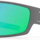 Gatorz Warhawk Hand Crafted Aluminum Polarized Lens Sunglasses - Made in The USA (Gunmetal Frame With Black Logo - Brown With Green Mirror Polarized Lens)