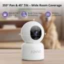 2K HD Pet Camera - 360 Smart Puppy Monitor with 5GHz & 2.4GHz Dual-Band WiFi, Smart Motion Tracking, 2-Way Audio, Night Vision, Indoor Camera for Dogs & Cats, Works with Phone App.