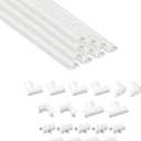 D-Line Half Round Cord Hider, Patented Cable Cover, Hide TV Wall Mount Wires, Raceway for Cords, Decorative Wire Covers, Paintable, Adhesive Cable Concealer, 10x 0.78in W x 0.39in H x 15.7in L, White