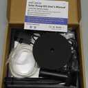 POPOSOAP 6.5W Solar Fountain Pump for Bird Bath Built-in 3000mAh Battery Backup, DIY Solar Water Fountain with Double-Layer Nozzles & Dry-Run Protection 5Ft Tubing for Ponds, Bird Bath, Water Features