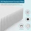 2-Pack 201 Replacement Filter Compatible with Aprilaire 2200, 2250 Whole-House Air Purifier or Space-Gard 2200, MERV-10 Furnace Filter, 20x25x6 Air Filter
