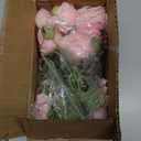 Mkono Peonies Artificial Flowers, Small Silk Flowers for Home Decor Indoor Fake Bouquet Faux Floral Arrangements Dining Table Centerpieces for Kitchen Bridal Wedding Party Decor Pink