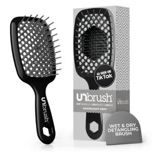 FHI Heat UNbrush Detangling Brush for Pain-Free Brushing on All Wet or Dry Hair Types  Durable DuoFlex Anti-Static Bristles, Lightweight Handle, Vented Hair Brush (1 Count (Pack of 1))