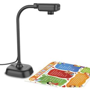 Document Camera for Teachers and Classroom, Gawervan USB Webcam/Doc Camera Built-in Mic Mac OS, Windows, Chromebook Compatible for Live Demo, Web Conferencing, Distance Learning, Remote Teaching (Black)