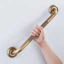 Heavey Duty Grab Bar, 16-Inch Sturdy Hand Rail, Stylish Bathroom Armrest, Antique Brass Finish, Good for Senior, Kids, Elderly