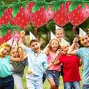 12 Pcs Strawberry Balloons, Sweet Fruit Balloons for Birthday Party Decorations, Strawberry Foil Balloon for Strawberry Themed Party Baby Shower Gender Reveal (12 Pcs)
