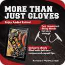 KITCHEN PERFECTION Silicone Smoker Oven Gloves - Extreme Heat Resistant BBQ Gloves - Handle Hot Food Right on Your Smoker Grill Fryer Pit | Waterproof Oven Mitts | Superior Value Set + 3 Bonuses