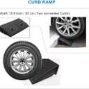 2Pack Curb Ramp Black Color, Portable Lightweight Heavy Duty Plastic Driveway Curb Ramps for Low Cars,Motorcycle Ramp,Curb Ramps (5.12" H 19.7" L Two Curb ramps Connected)