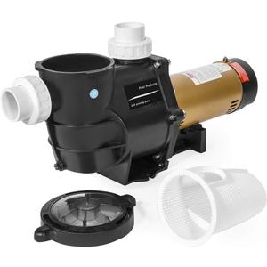 XtremepowerUS 2HP In-Ground Swimming Pool Pump Dual Speed High Flow 2" Inlet 230V High Flo 2-Speed w/ Slip-On Fitting Adapter, 5,820 GPH with Filter Basket