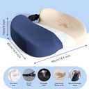 Large Memory Foam Seat Cushion for Office Chair, Car, Desk, Truck & Wheelchair - Tailbone, Coccyx & Sciatica Pain Relief Pillow - Ergonomic Back Support Portable Pad for Long Sitting & Driving