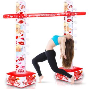 1 Pc Inflatable Limbo Game for Adults 59 Inch Limbo Party Outdoor Game Set Inflatable Decoration for Party Yard Indoor Outdoor Games Picnic Decor (1 Pc,Happy Valentine's Day)