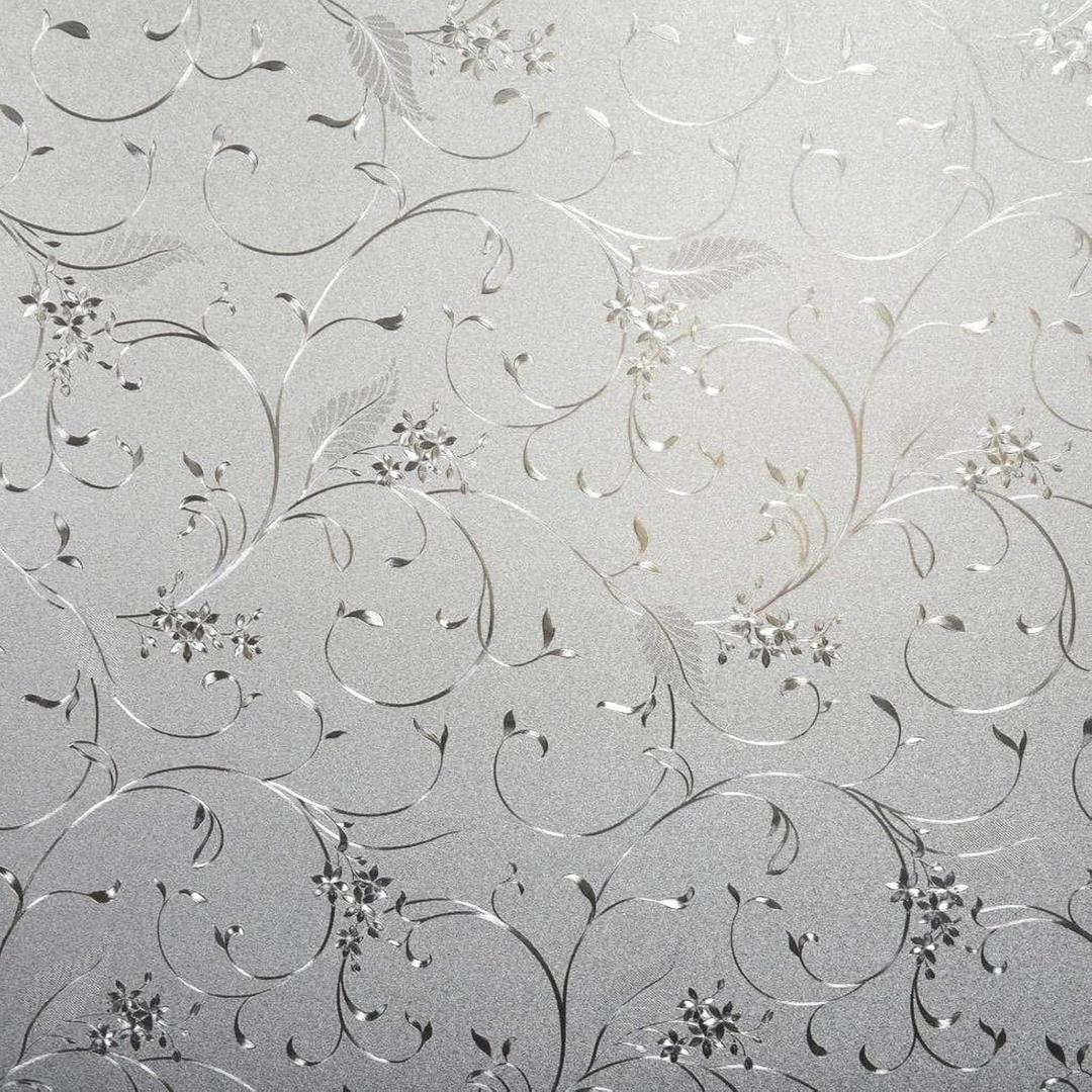Bloss Window Privacy Film Wheat Flower Frosted Window Glass Film No Glue Door Window Covering for Office and Home Decoration,35.4 inches by 78.7 inches