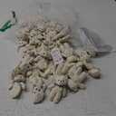 Wettarn 50 Sets Small Tiny Plush Bear Bulk 4.72 Inch Mini Stuffed Animals Small Bear Party Favors with Thank You Tags and Mesh Bags for DIY Keychain Birthday(White)