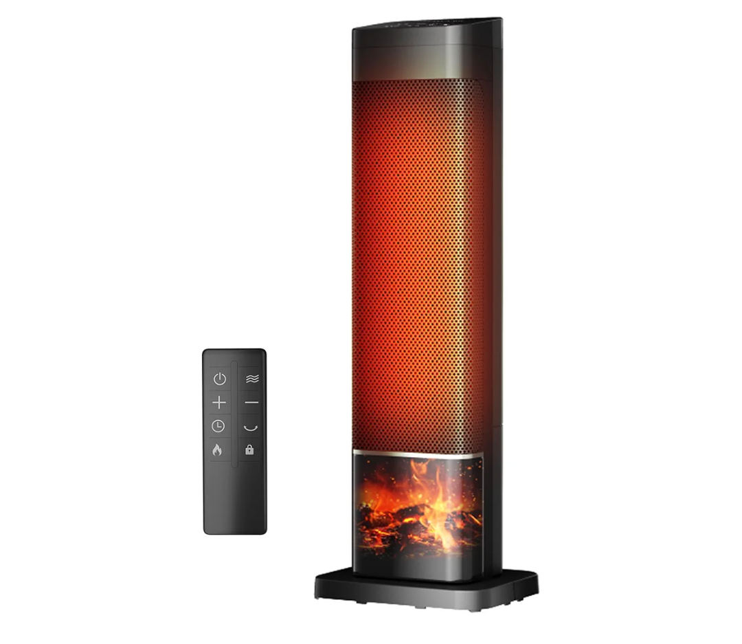 Space Heater, 1500W Electric Heaters for Indoor Use, 25.2" PTC Ceramic Heater with Remote, 24H Timer, Oscillation, Tip-Over and Overheat Protection, Fast Safety Heat for Home OfficeOverall Pick