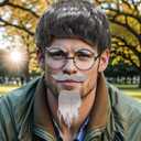 Gvhntk Old Man Wig And Mustache Set Old Man Costume Kit Grandpa Costume Accessories Grey Wig Fake Beard Eyebrows Glasses for Men Adults Teens for Halloween