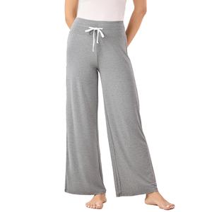 GYS Women Pajama Pants Wide Leg Drawstring Soft Sleep Pants, Viscose Made from Bamboo, Heather Grey, X-Large (Gray, XL)