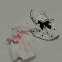 Dog Dresses for Small Dogs Girl Female Dog Cat Clothes Dress Cute Cotton Extra Summer Clothes Bow Decor Printed Love Birthday Outfit Puppy Clothes (Light Pink & Black, Small) (Small (suggest 4.5-6.5 lbs))