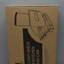 Pull Out Trash Can Under Cabinet Shelf - Under Sink Trash Can Pull Out Slider for 3040 Quart Cans Up to 125 lb - Cabinet Trash Can Pull Out Kit w/Garbage Bag Holder - (Can Not Included)