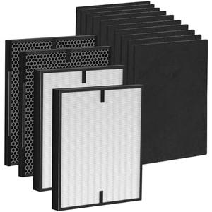 12 Pack 3000 Replacement Filters, Compatible with 3000, 3000M, 3000P-ro Air Pur-ifier, 2 Air Filter, 2 Activated Carbon and 8 Carbon Pre-Filters
