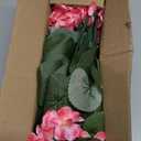 Artificial Geranium Fake Flowers for Outdoors Decoration, 6 Bundles Silk Geraniums Pink Flower UV Resistant Look Real Faux Plants for Outside Planter Front Door Garden Porch Patio Balcony Yard Home