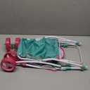 509 Crew: Mint Heart - Tandem Twin Doll Stroller - Hot Pink & Green, Storage Basket, Retractable Canopy, Folding, Accessory, Pretend Play Toy, Kids 3+