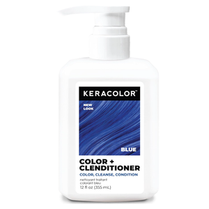 Keracolor Clenditioner BLUE Hair Dye  Semi Permanent Hair Color Depositing Conditioner, Crueltyfree, 12 Fl. Oz.