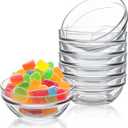Farielyn-X 3.5in 4oz Small Glass Bowls, Mini Glass Containers, Ramekins, Prep, Pinch Bowl, Stackable Condiment Containers, for Prep, Dips, Nuts, Snacks, Candy Meal Prep Bowls, Dessert Bowls