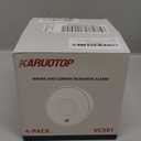 10-Year Battery Smoke and Carbon Monoxide Detectors, Fire Alarm CO Detector with Large Test/Silence Button, Easy Adhesive or Screw Mount, 4-Pack