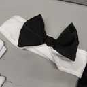 Bunny Costume Set - Rabbit Ears Headband, Bow Tie, Cuff and Tail Accessories Kit (Black)