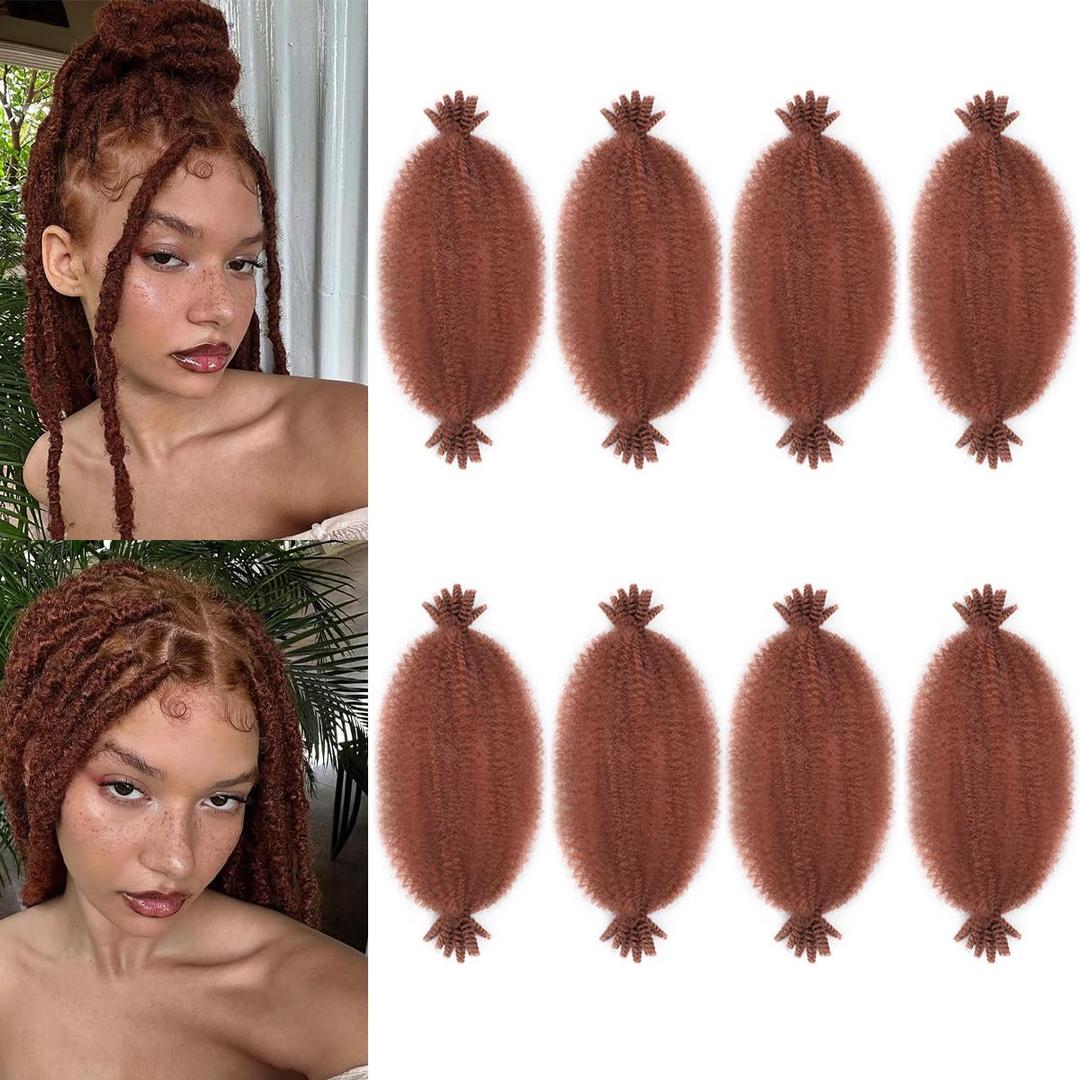 Cuban Twist Hair Extensions 12Inch 8Packs Short Spring Twist Crochet Hair Synthetic Marley Twist Braiding Hair for Black Women(12Inch,8Pack,#350)