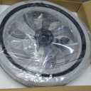 20" Ceiling Fan With Lights and Remote, Low Profile, 6 Wind Speeds, Dimmable Light, White Flush Mount, Smart Modern for Home (Black+Grey)