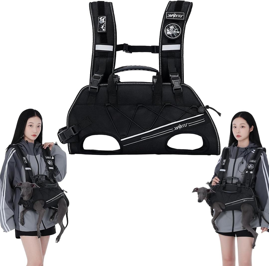 Wakytu Dog Lift Harness for Small Dogs,Dog Backpack Carrier Medium (8.5-17.5 lbs)