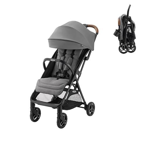 Graco Ready2Jet Compact Stroller – Overhead Friendly Compact Travel Stroller with Automatic Fold, Kingston