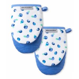 KitchenAid Printed Mini Oven Mitts - Mini Blueberries KitchenAid Printed Mini Oven Mitts - Mini Blueberries