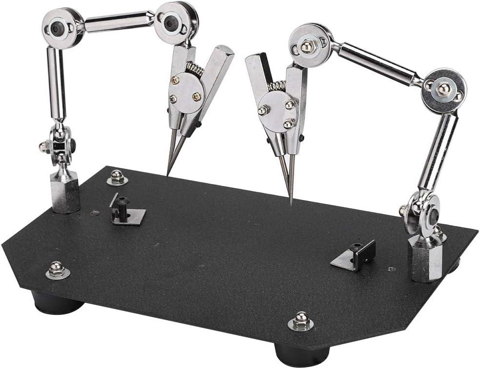 Haofy Helping Hands Soldering Station, Auxiliary Work Clip Jewelry Welding Fixture Table Clamp, Soldering Stand with Dual Clips for Welding, Jewelry