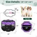 Love's cabin Pet Puppy Dog Playpen, Medium Dog Tent Crates Cage Indoor/Outdoor, Portable Playpen for Cat, Foldable Pop Up Dog Kennel Playpen with Carring Case, Removable Zipper Top, Purple