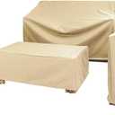 Patio Furniture Covers,Outdoor Furniture Cover Waterproof,Patio Furniture Set Covers for 4 Piece Outdoor Conversation Set,Patio Covers Set (Beige) (Large)