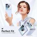 3 x for Samsung Galaxy Z Flip 6 Case, Slim Thin Shockproof Hard Protective Phone Case Cover (Purple)