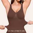 BRABIC Backless Shapewear Bodysuits for Women Tummy Control Shapewear Seamless Faja Body Shaper Suit Waist Trainer(Brown, X-Large) (Brown)