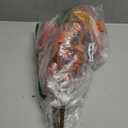 Artificial Fall Fake Flowers for Outdoor, 2 Pcs Faux Hanging Flowers Outdoor Fall Decor, UV Resistant No Fade Fake Mums Silk Flower for Front Door Porch Planters Patio Yard Garden(Orange Autumn Red)