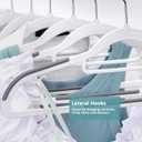 50-Pack Coat Hanger, Space Saving Plastic Clothes Hanger, White