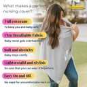 Breathable Nursing Cover Up for Breastfeeding - Privacy Nursing Covers - Improved Ponchy by Gold Mamas - Newborn Essentials Must Haves - TrueGray